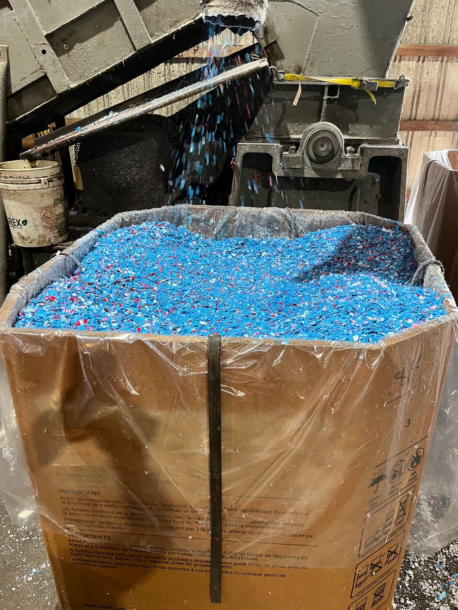 Ground material in a carton