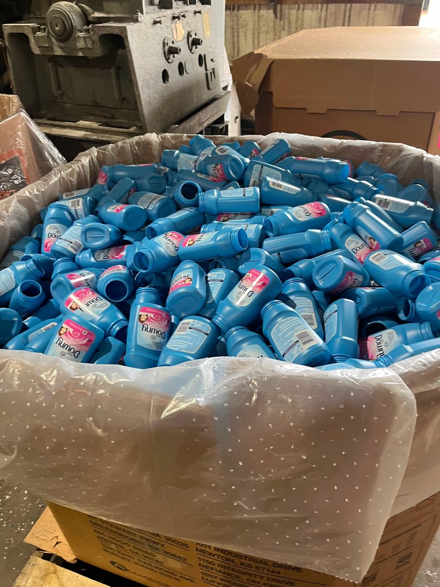 A carton of unground bottles